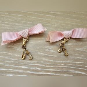 Vintage Y2K Juicy Couture Ribbon Charm Set – Authentic Crown "J"